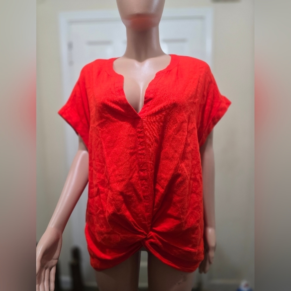 Marc New York Bright Red Blouse